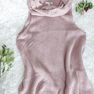 Cowl neck sweater vest